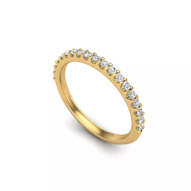 14K Yellow Gold Gabrielle Pave Band
