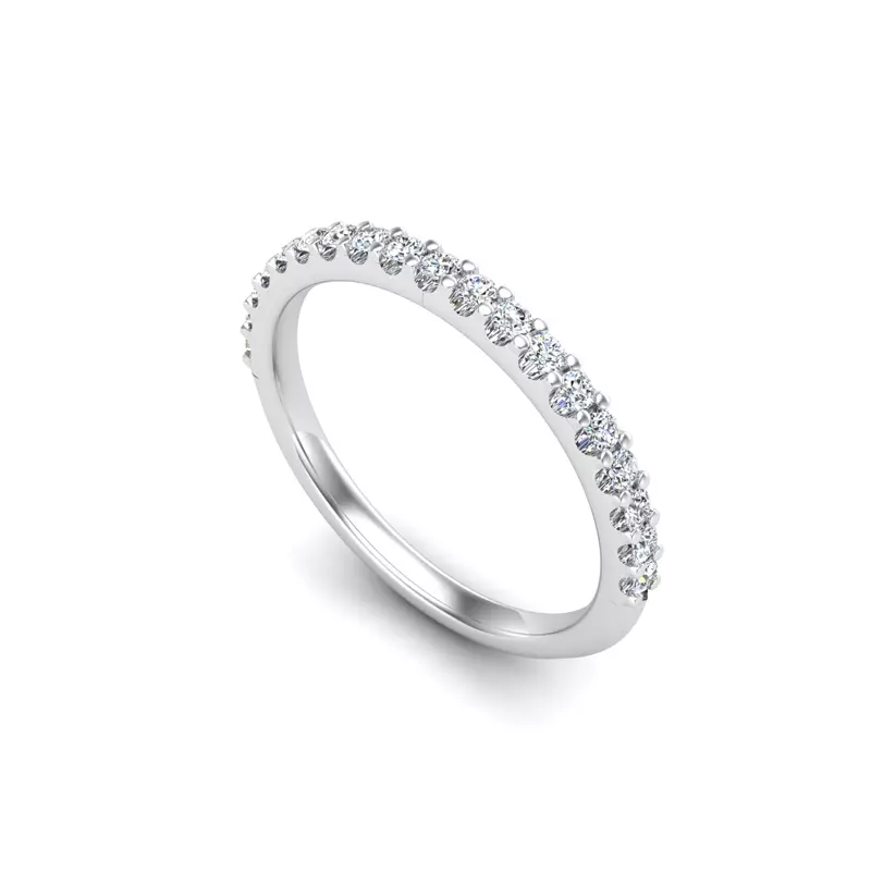 18K White Gold Gabrielle Pave Band