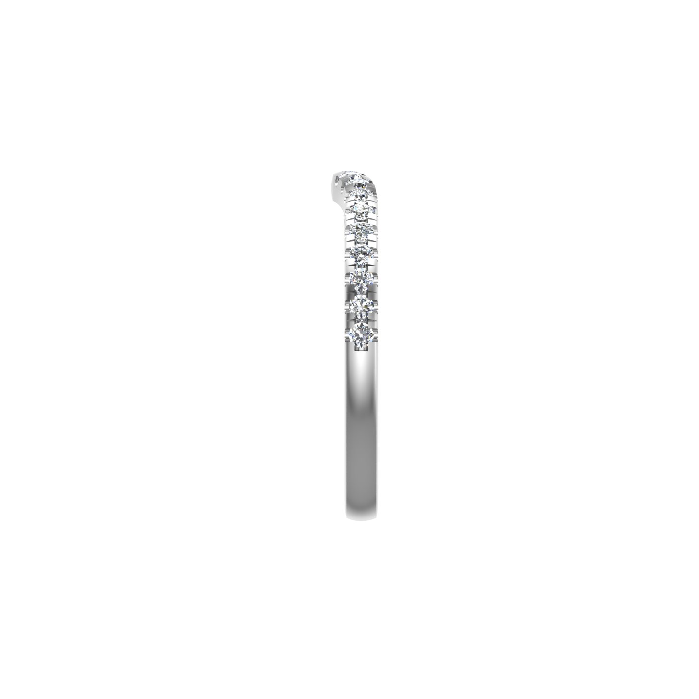 14K White Gold Callie Pave Band