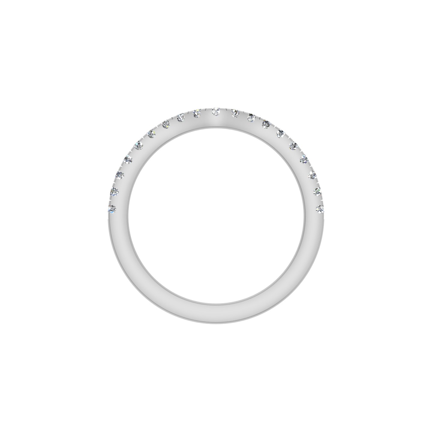 14K White Gold Callie Pave Band