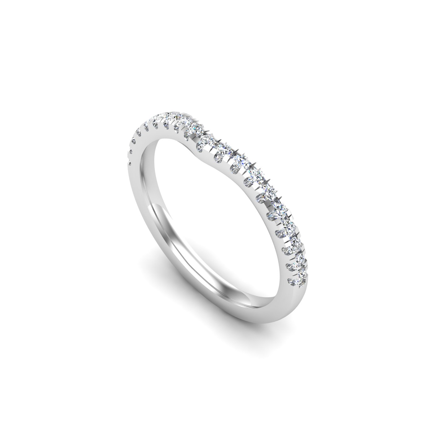 14K White Gold Callie Pave Band