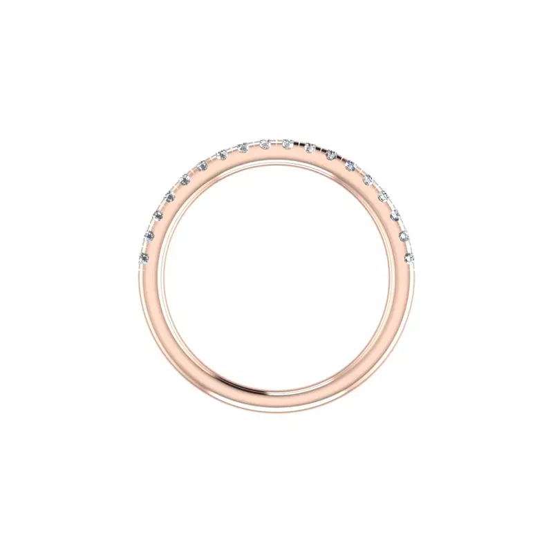 14K Rose Gold Charlotte Pave Band