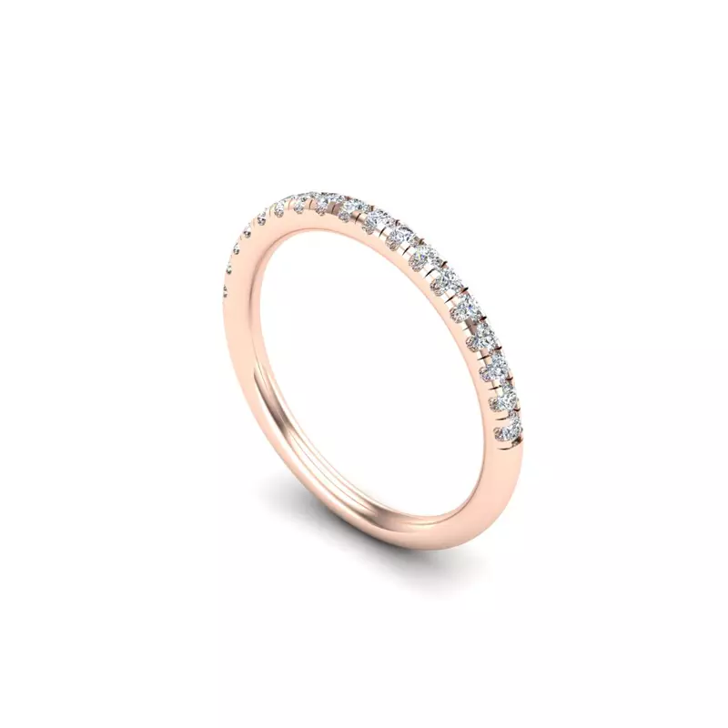 14K Rose Gold Charlotte Pave Band