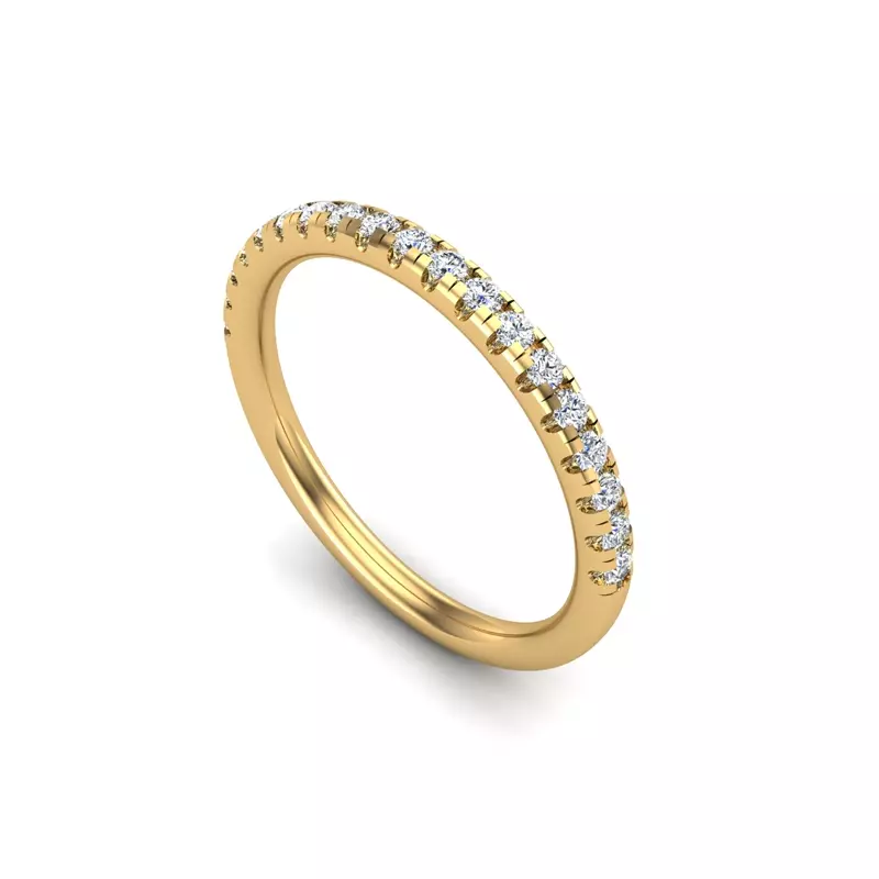 18K Yellow Gold Lainey Pave Band