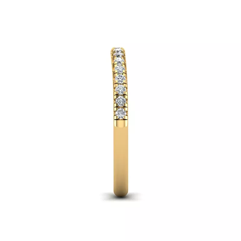 14K Yellow Gold Collins Pave Band