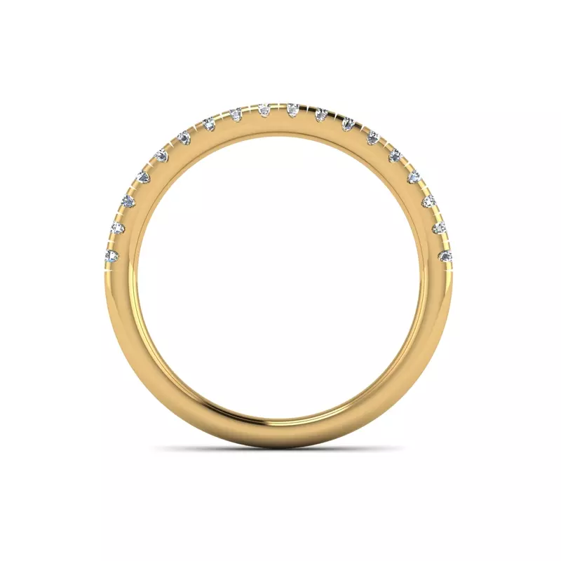 14K Yellow Gold Collins Pave Band