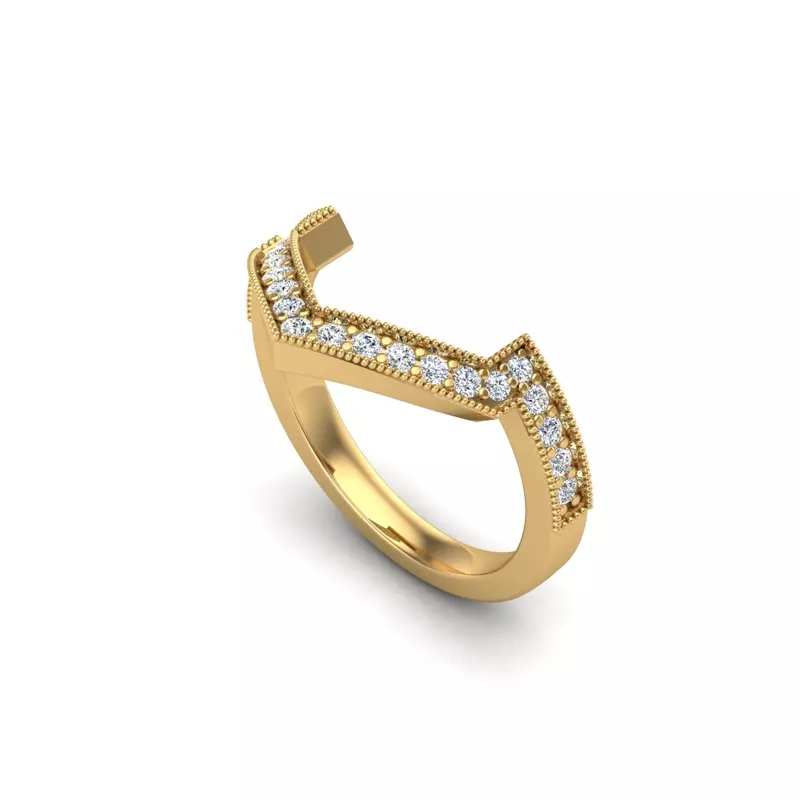 18K Yellow Gold Raelyn Pave Band