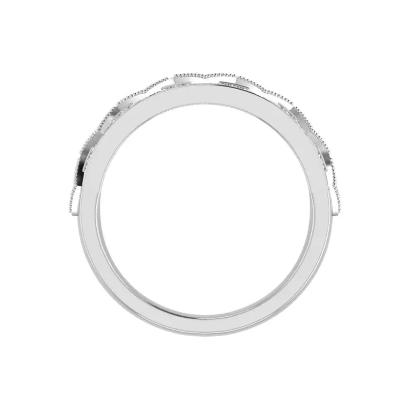 14K White Gold Paige Art Deco Diamond Band