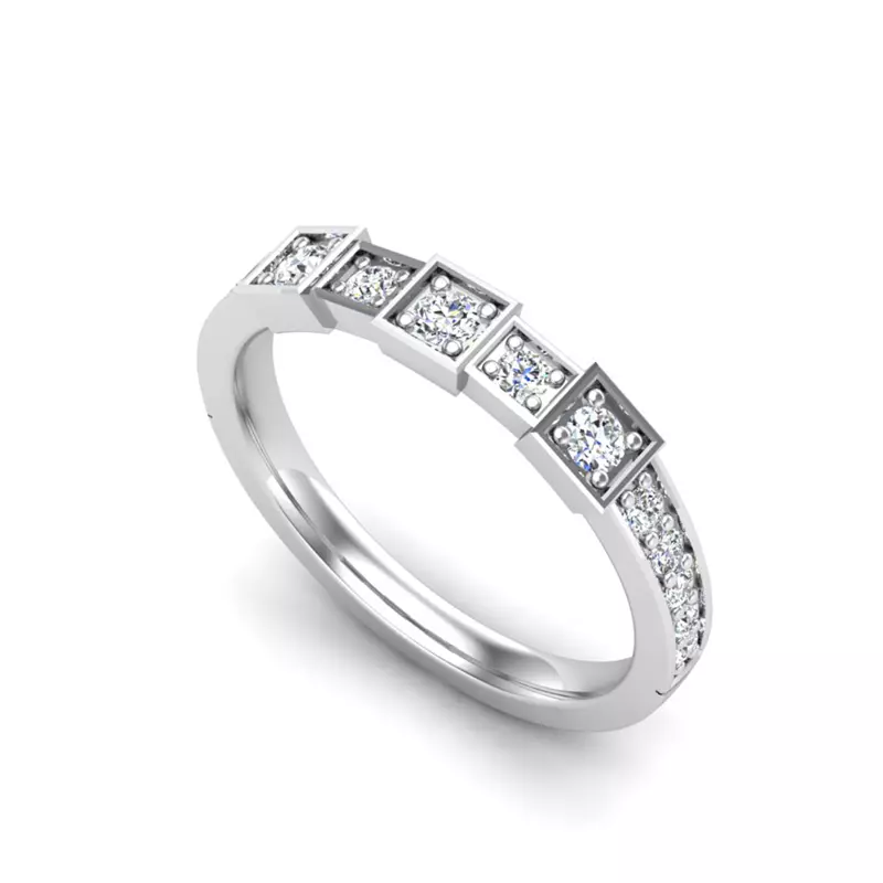 14K White Gold Everlee Pave Band
