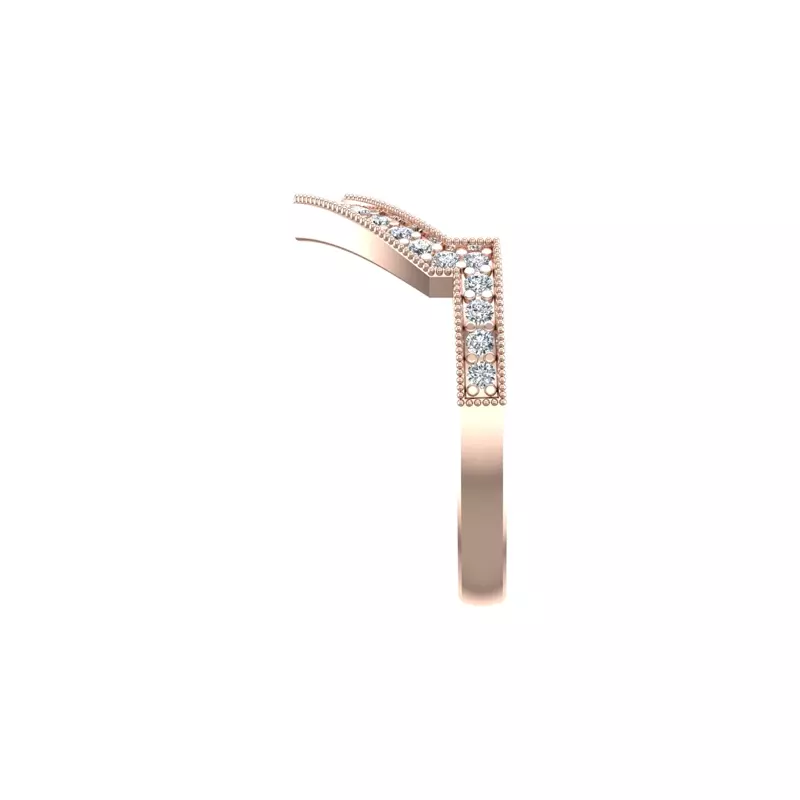 14K Rose Gold Haisley Pave Band
