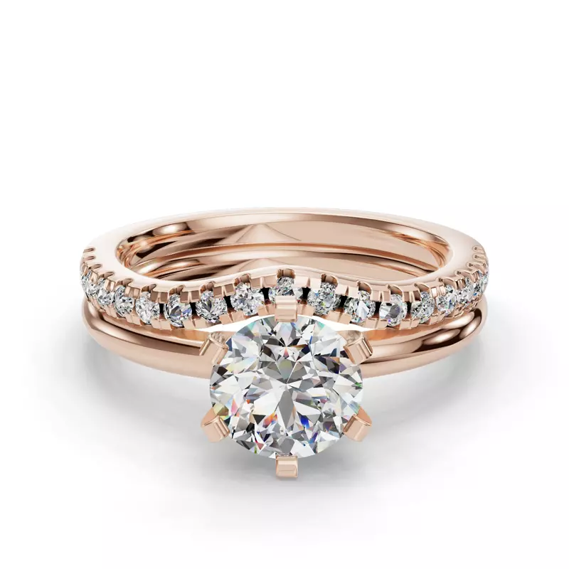 14K Rose Gold Ilana Pave Band