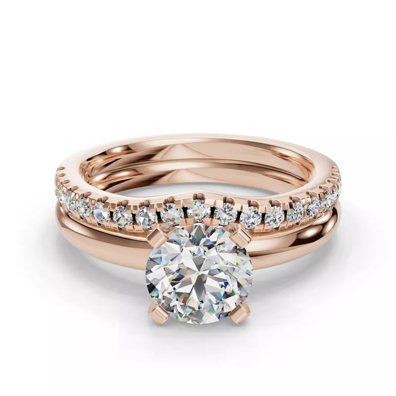 14K Rose Gold Lillian Pave Band