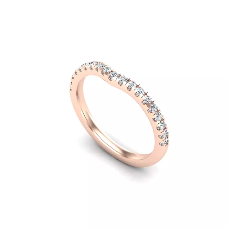 14K Rose Gold Lillian Pave Band