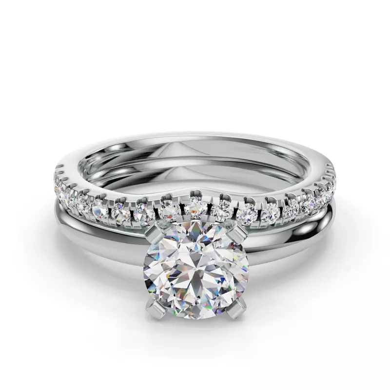 14K White Gold Lillian Pave Band