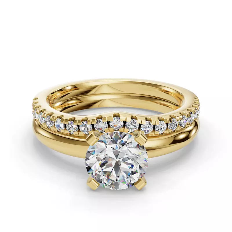 14K Yellow Gold Lillian Pave Band