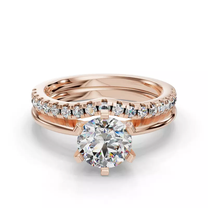 14K Rose Gold Maria Pave Band