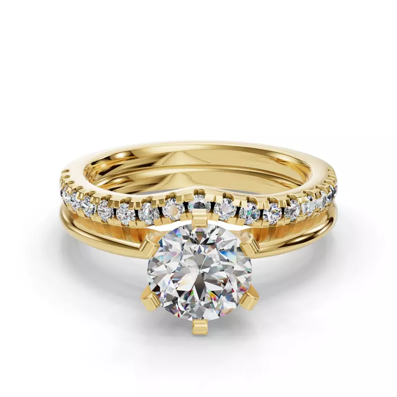 18K Yellow Gold Maria Pave Band