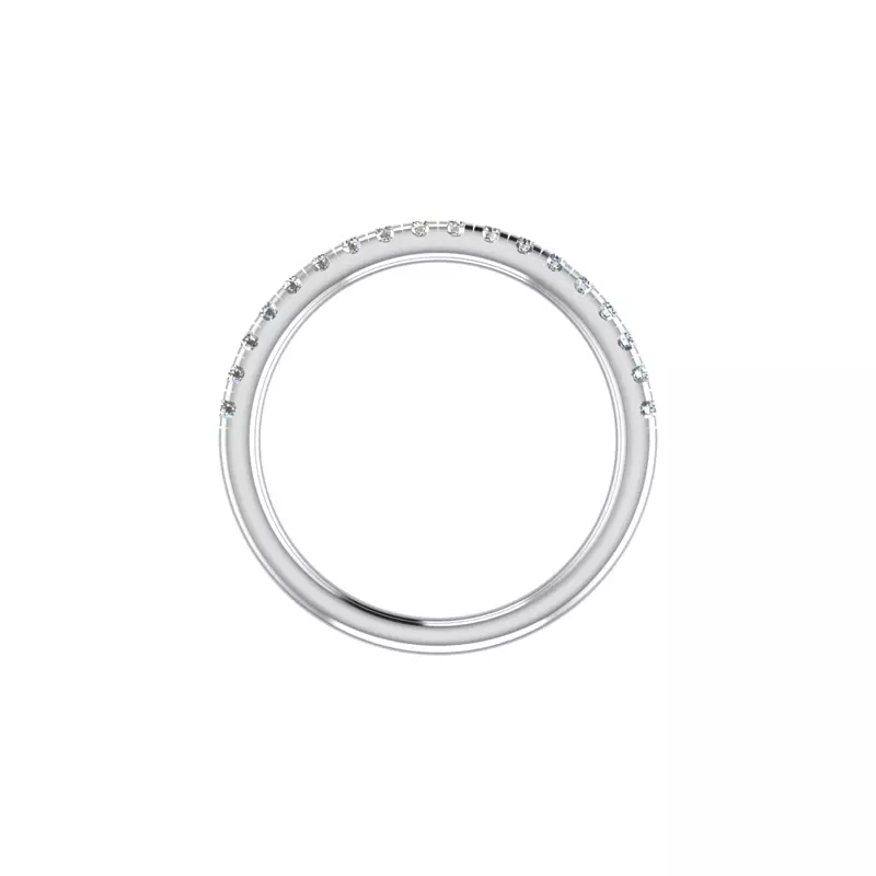 14K White Gold Sienna Pave Band