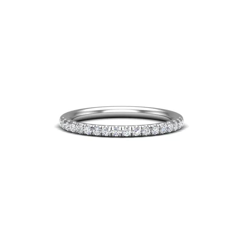 14K White Gold Sienna Pave Band