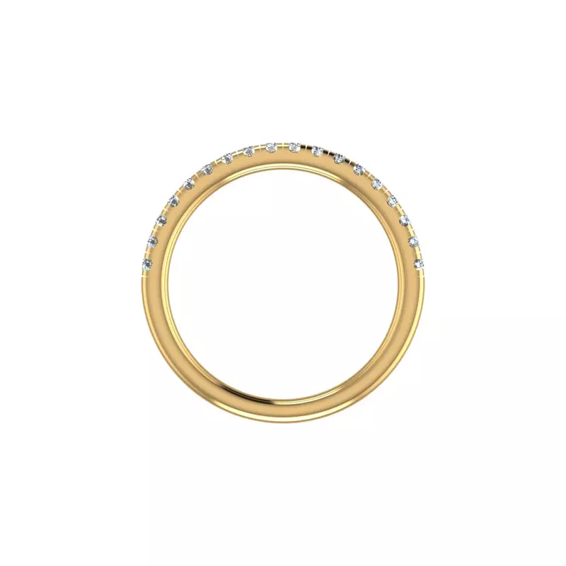 14K Yellow Gold Sienna Pave Band