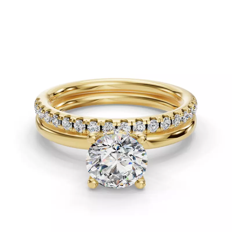 18K Yellow Gold Sienna Pave Band
