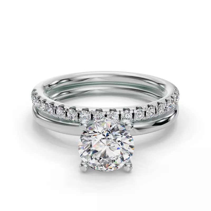 Platinum Sienna Pave Band