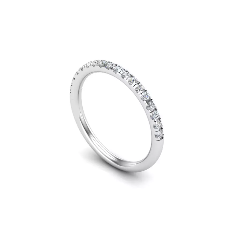 Platinum Sienna Pave Band