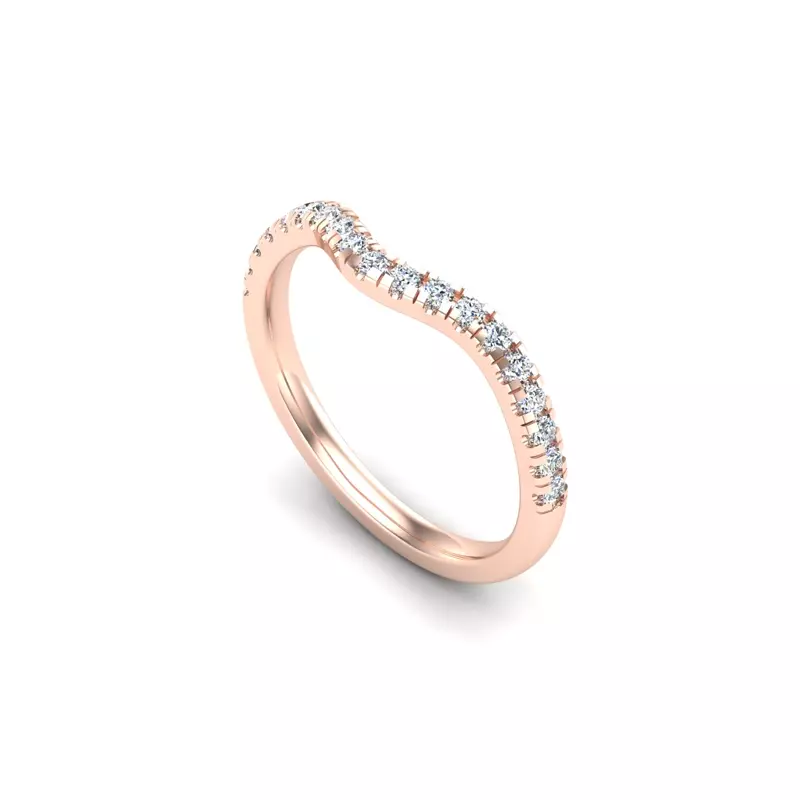 14K Rose Gold Brooklyn Pave Band