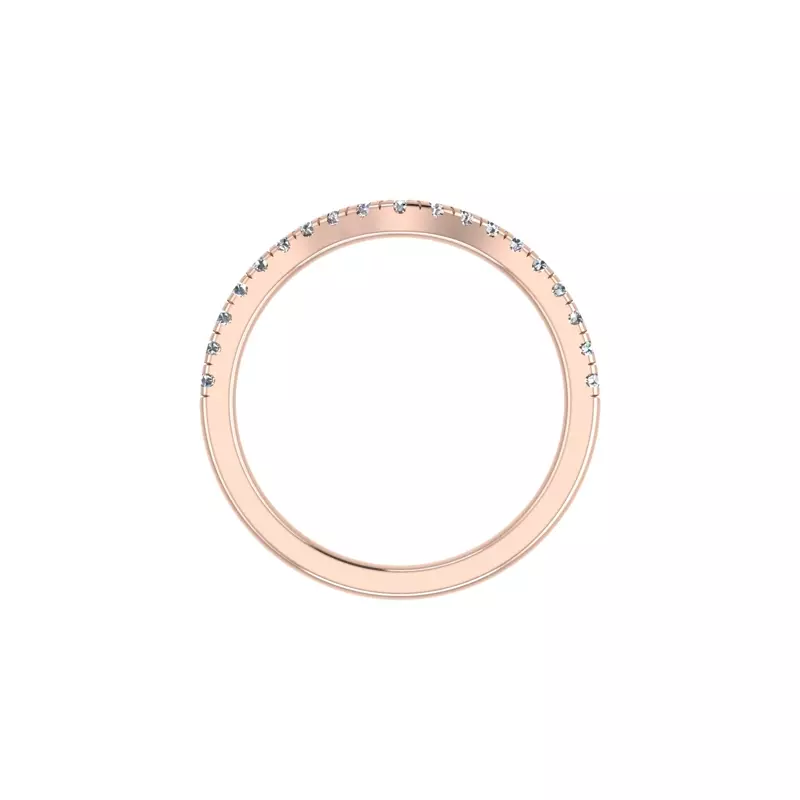 14K Rose Gold Brooklyn Pave Band