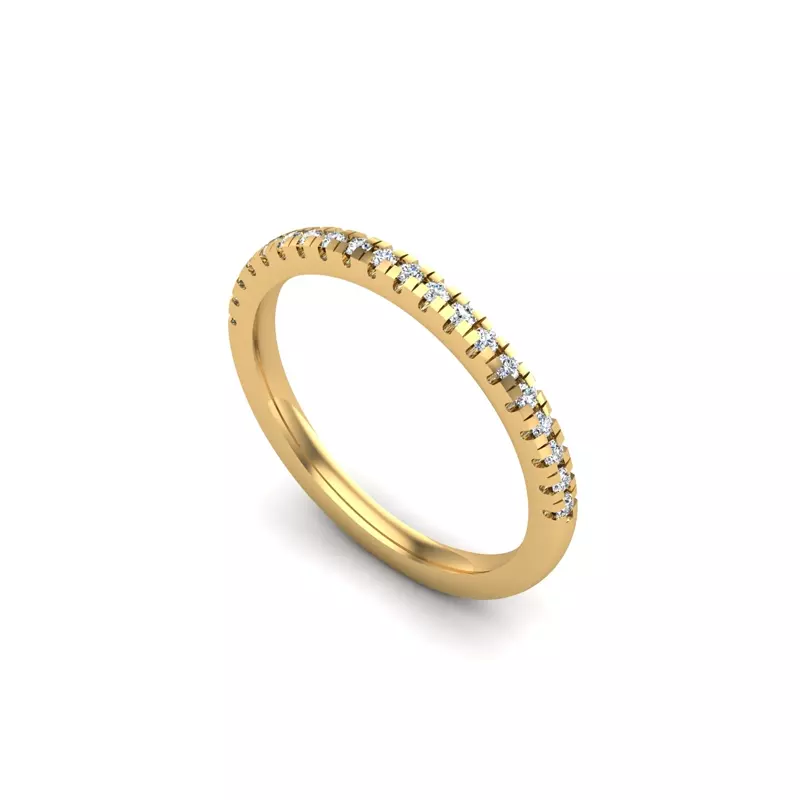 14K Yellow Gold Maya Pave Band