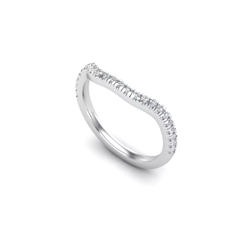 18K White Gold Aaliyah Pave Band