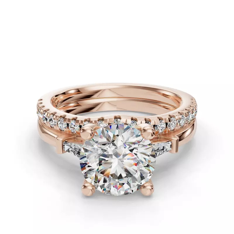 14K Rose Gold Dana Pave Band
