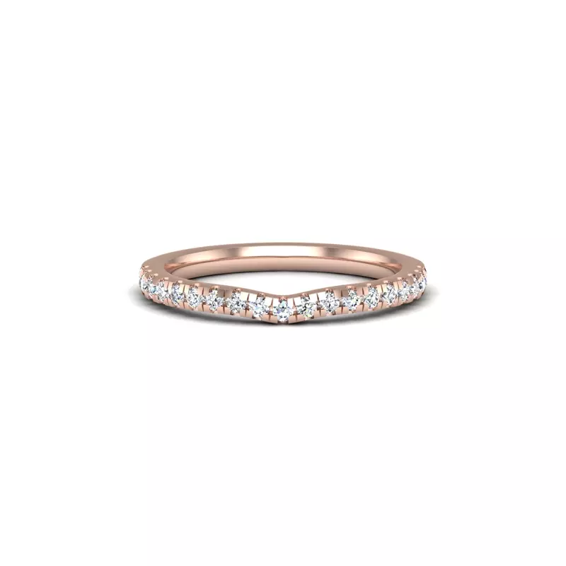 14K Rose Gold Dana Pave Band