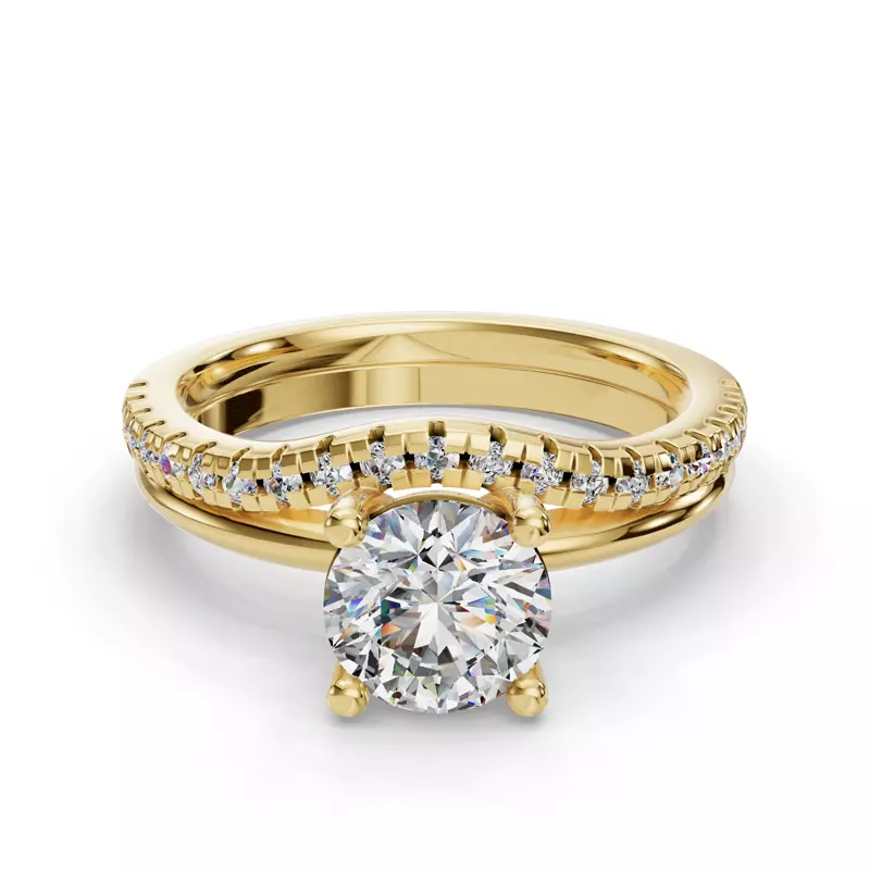 18K Yellow Gold Bella Pave Band