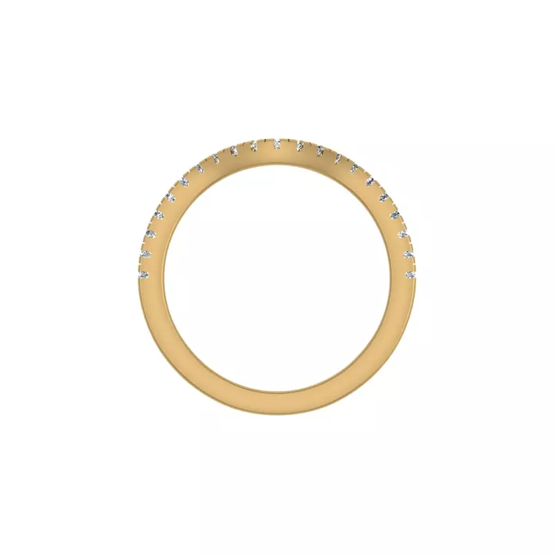 18K Yellow Gold Bella Pave Band