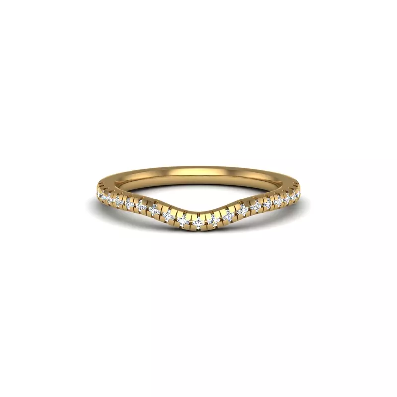 18K Yellow Gold Bella Pave Band
