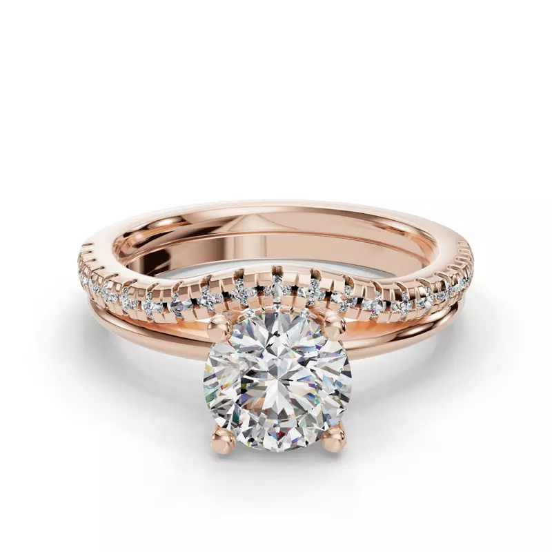 14K Rose Gold Savannah Pave Band