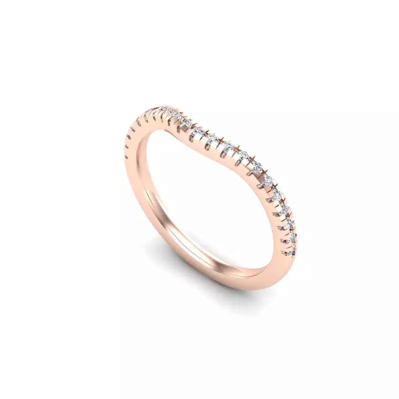 14K Rose Gold Savannah Pave Band