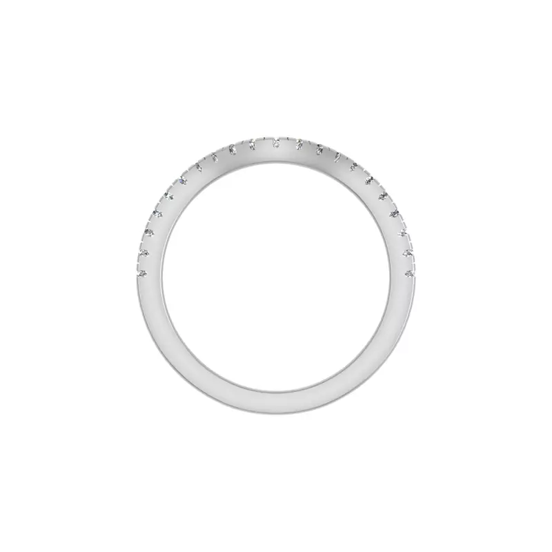 14K White Gold Savannah Pave Band