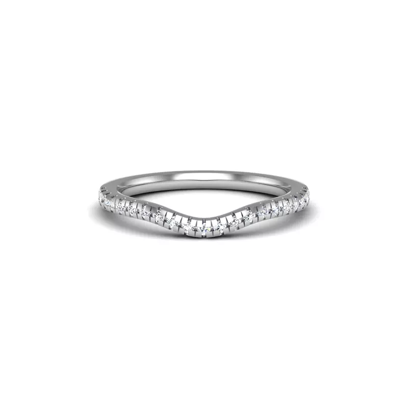 14K White Gold Savannah Pave Band