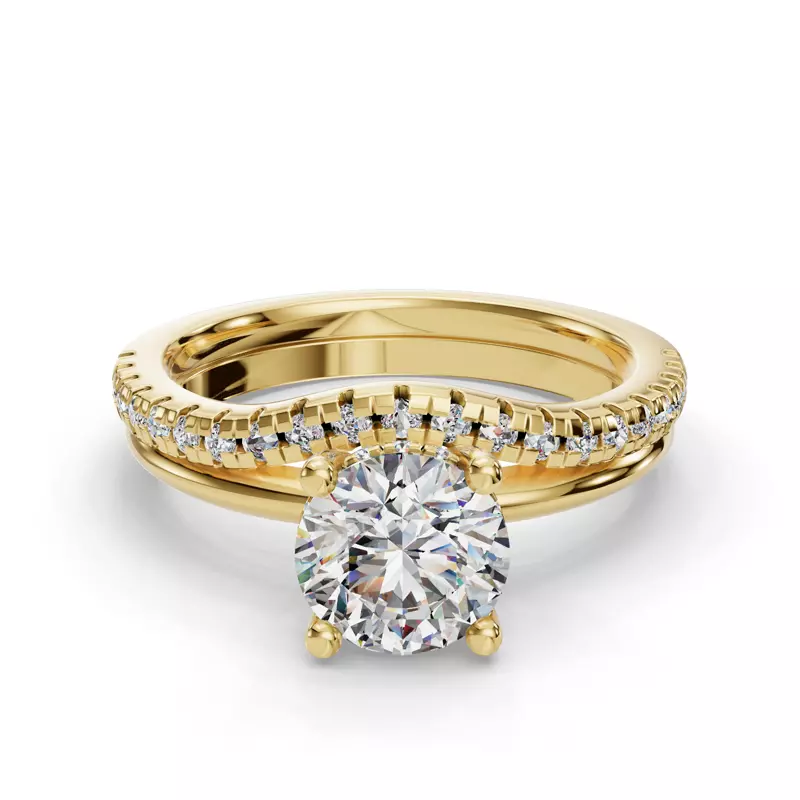 14K Yellow Gold Savannah Pave Band