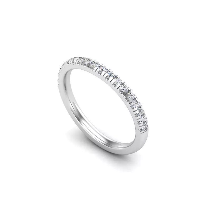 14K White Gold Blakely Pave Band