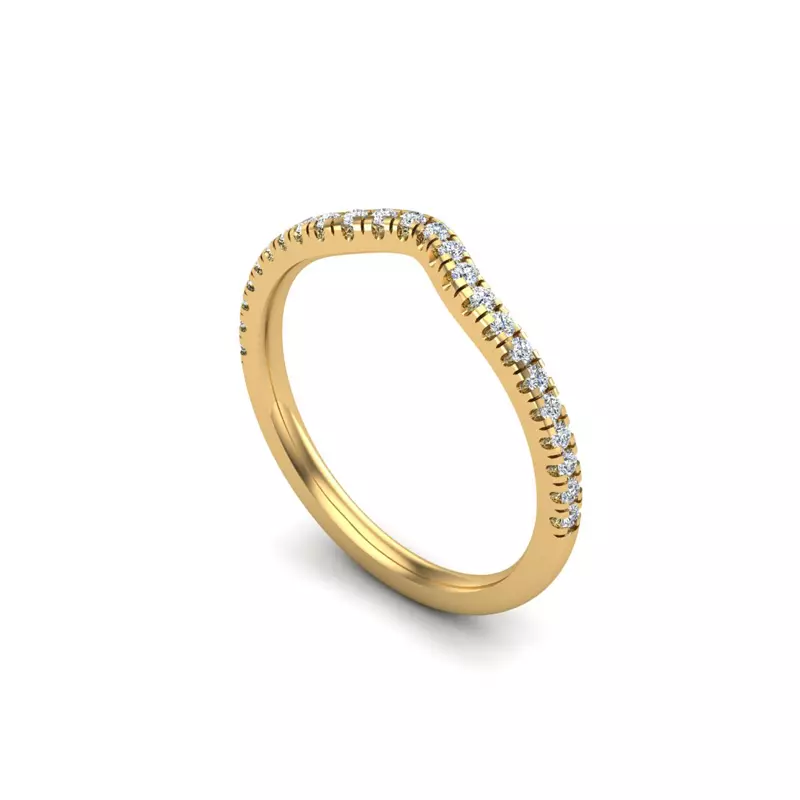 Kennedy Pavé Contoured Band