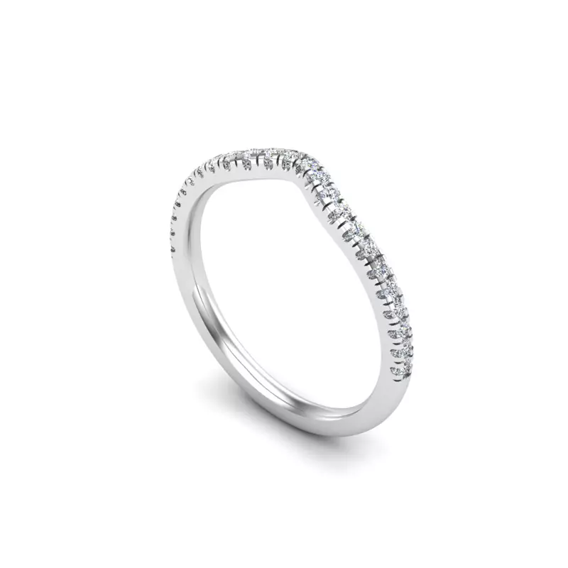 Platinum Kennedy Pave Band