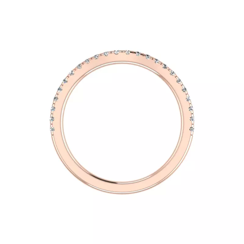 14K Rose Gold Gabriella Pavé Contoured Band