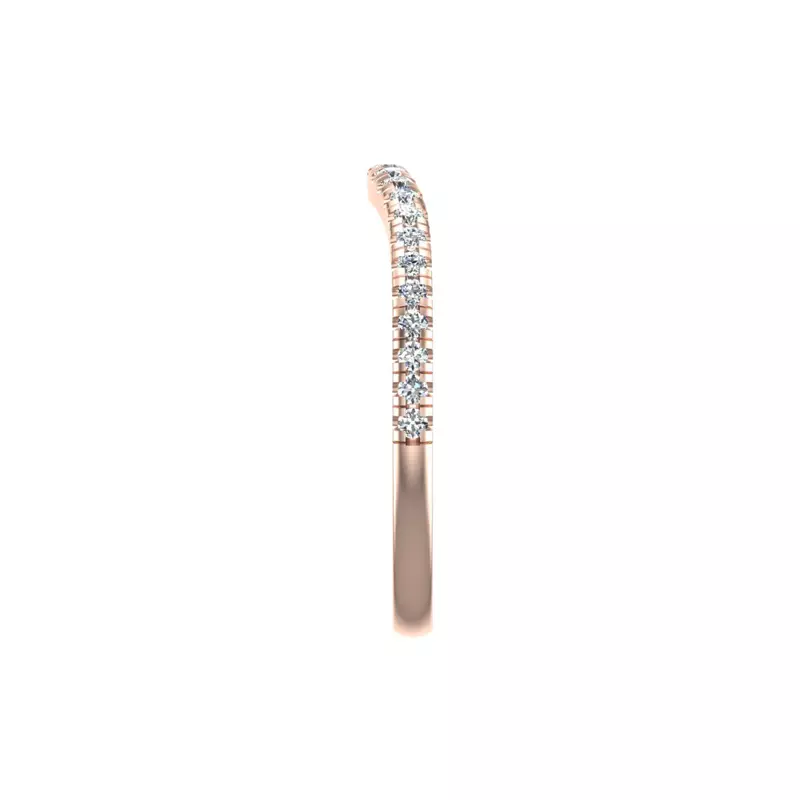 14K Rose Gold Gabriella Pavé Contoured Band