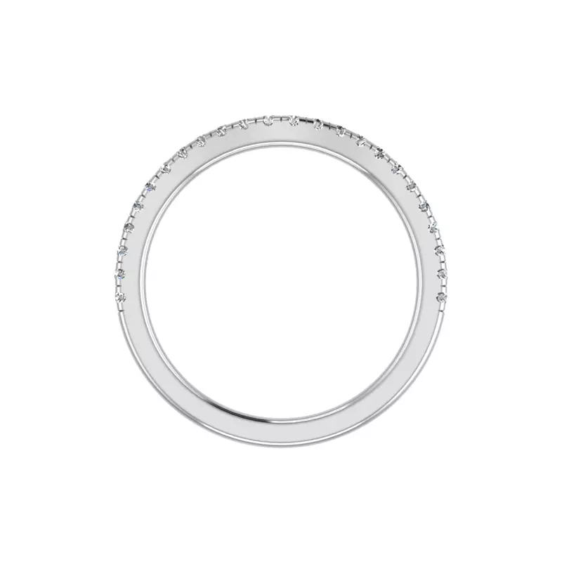 18K White Gold Gabriella Pavé Contoured Band