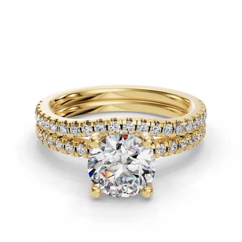 18K Yellow Gold Gabriella Pave Band