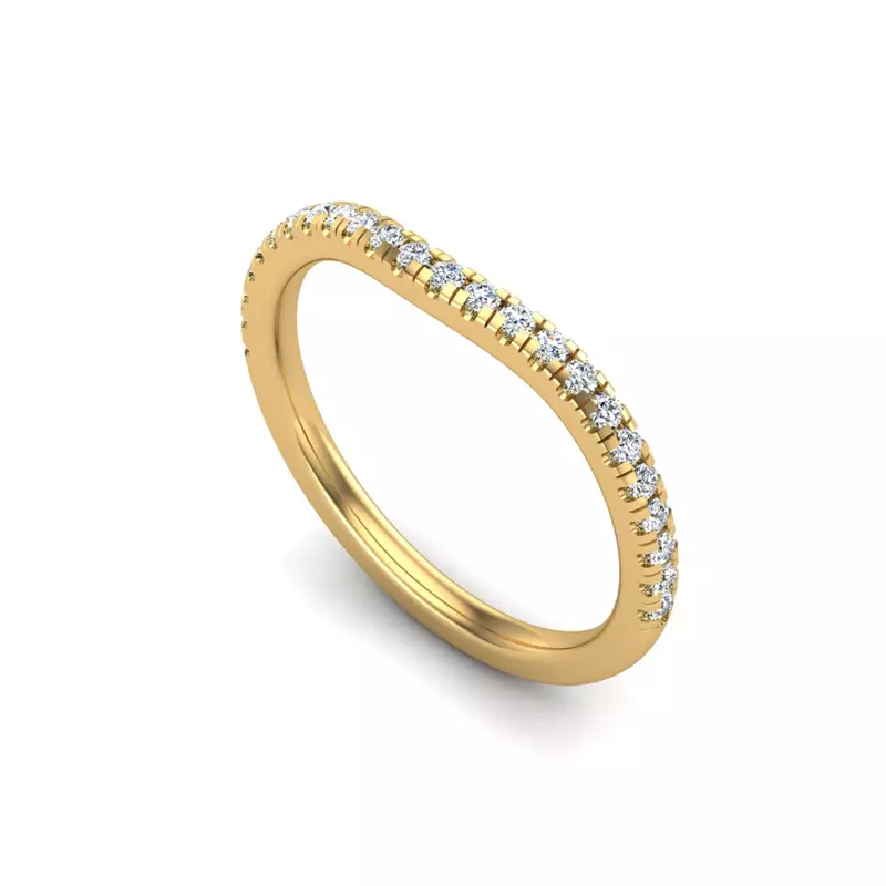 18K Yellow Gold Gabriella Pave Band