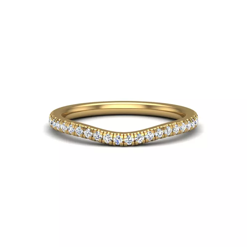 18K Yellow Gold Gabriella Pave Band